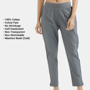 Cement-Gray-Full Cement Gray Everyday Cotton Pants