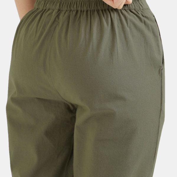 Olive Green Everyday Cotton Pants