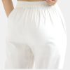 White-Bk White Everyday Cotton Pants