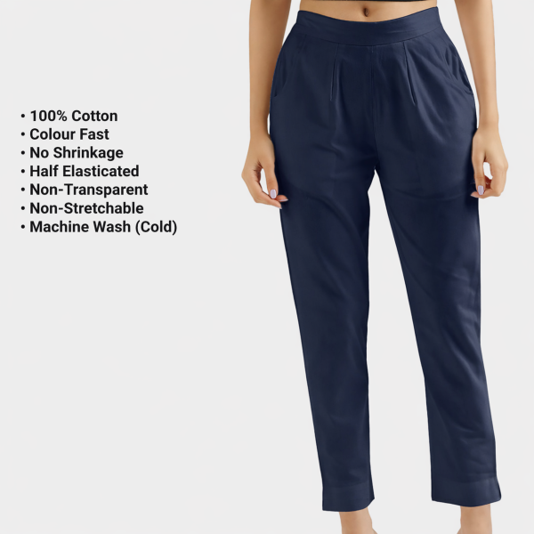 navy Navy Blue Everyday Cotton Pants